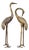 Large Vintage Bronze Crane Statues, 1920s-1940s, Set of 2 For Sale