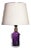 Table Lamp in Purple and Clear Glass from Orrefors, Sweden, 1960s For Sale