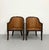 Late 20th Century Vintage Leather & Cane Barrel Armchairs - Pair For Sale - Image 5 of 7