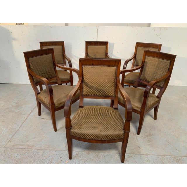 19th Century Restoration Mahogany Armchairs, Set of 6 For Sale - Image 15 of 15