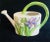 Italian Majolica Ceramic Watering Can With Orchids Design For Sale - Image 9 of 12