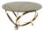 Round Coffee Table in Brass with Smoked Glass Top by Knut Hesterberg, 1970s For Sale