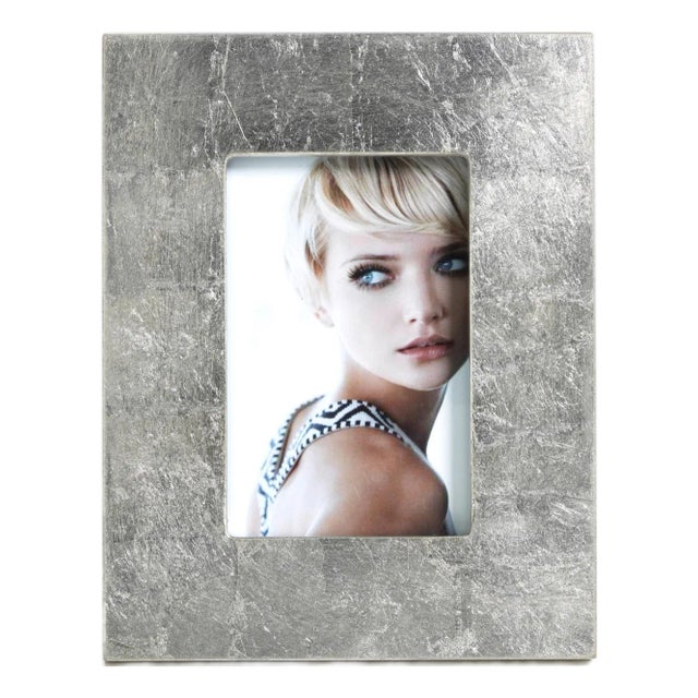 Silver Leaf Photo Frame, 4" x 6" For Sale