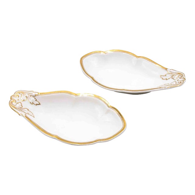 Vintage White Porcelain Saucieres by Richard Ginori, Italy, 1950s, Set of 2 For Sale