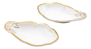 Vintage White Porcelain Saucieres by Richard Ginori, Italy, 1950s, Set of 2
