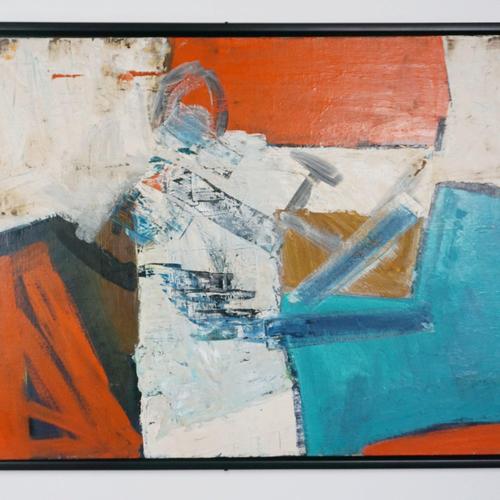 Anne Hall, Abstract Composition, 1970s, Oil on Canvas For Sale - Image 3 of 6