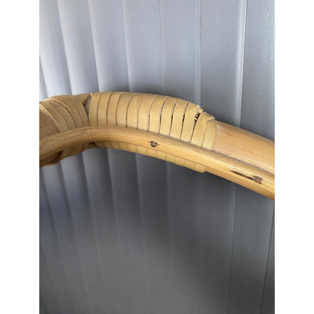 Vintage Leather and Rattan Bookcase, 1970s For Sale - Image 18 of 18