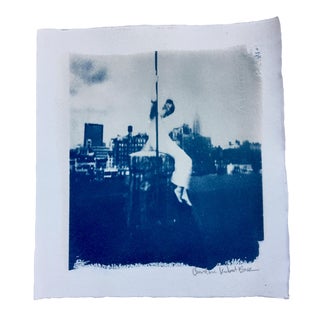 Cyanotype “Edie Above New York City” 1995 Pinhole Photo by CKBoss For Sale