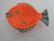 Ceramic Orange Green Ceramic Fish Ashtray, Italy, 1960s For Sale - Image 7 of 9