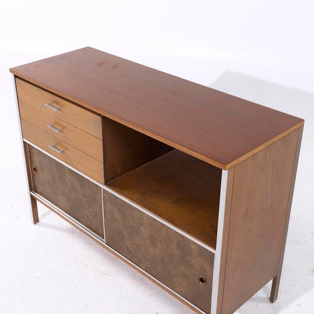 Paul McCobb for Calvin Linear Mid Century Walnut Credenza For Sale - Image 11 of 11