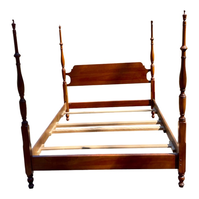 Late 20th Century L & J. G. Stickley Cherry Four Poster Queen Bed For Sale