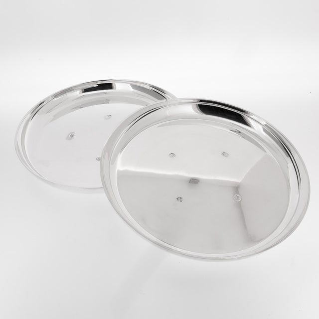 Pair of Signed Mid-Century Asprey & Co. Sterling Silver Wine Bottle Coasters For Sale In Philadelphia - Image 6 of 14