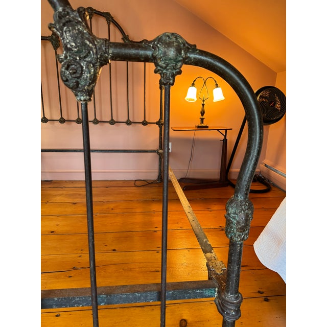 Late 19th Century Late 19th Century Victorian Iron Bed Frame - Rare For Sale - Image 5 of 7