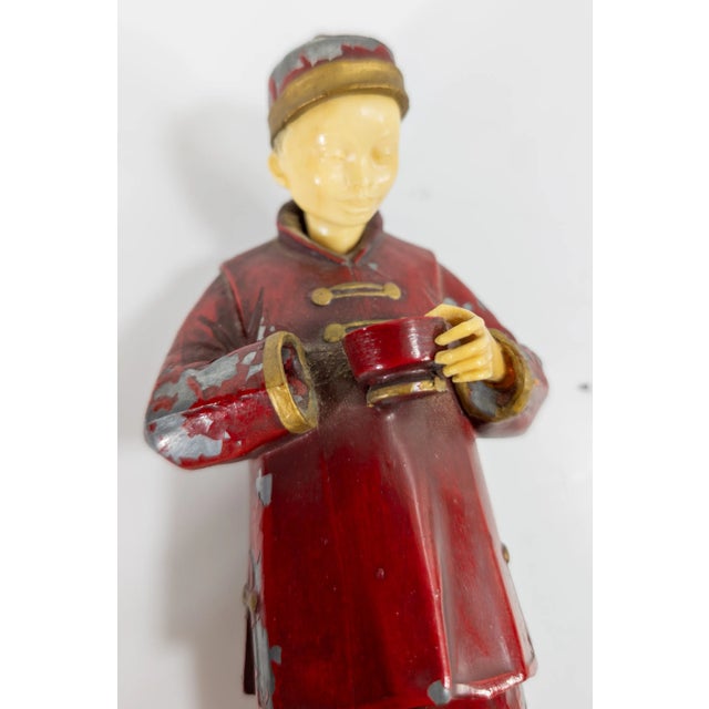 1940s Pair of French Art Deco Bookends With Chinese Figures For Sale - Image 12 of 12