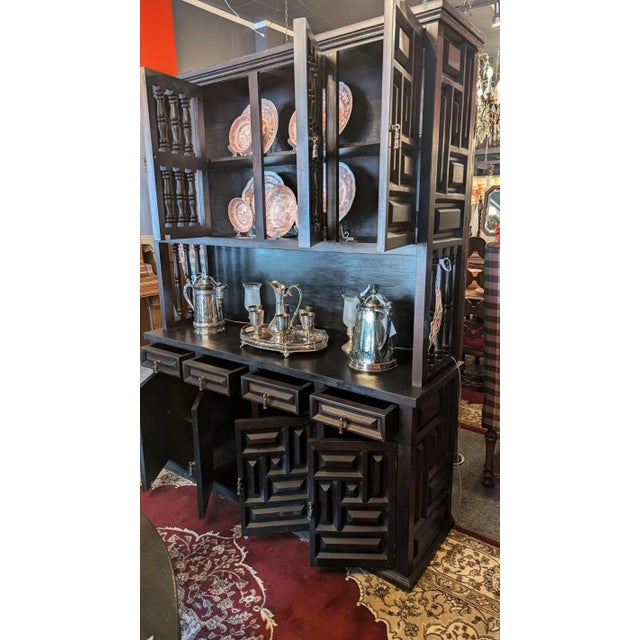 Mid 20th Century Arts and Crafts Ebonized Cabinet For Sale - Image 5 of 12