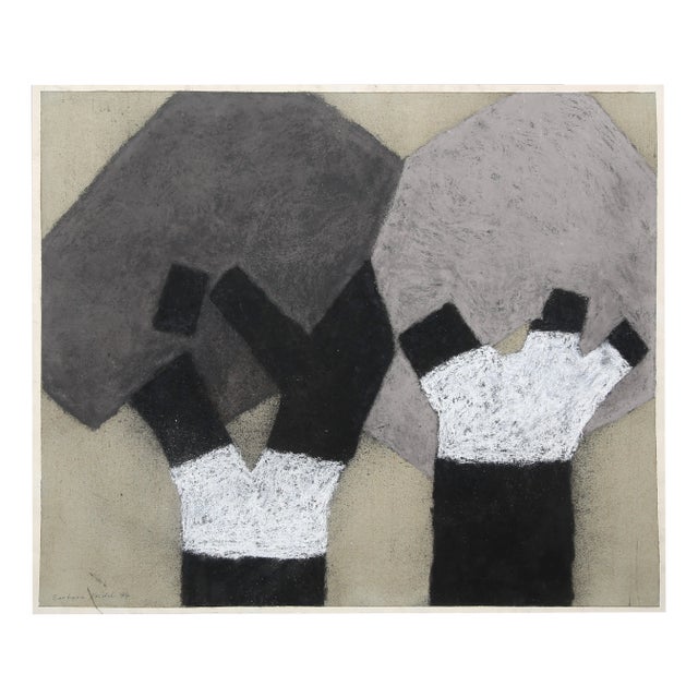 Barbara Keidel, Two Street Trees, 1994, Mixed Media For Sale