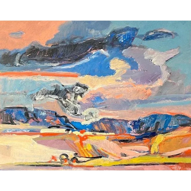 Jean Krille, Landscape 154, Oil on Masonite, 1989 For Sale - Image 11 of 11