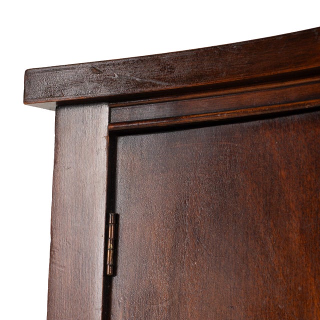 Vintage Mahogany Bow Front Buffet Server Hepplewhite Style Sideboard For Sale - Image 12 of 18