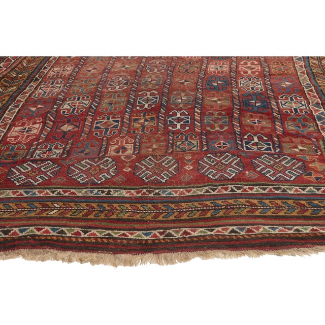 Antique Afghan Bashir Rug, 05'07 X 12'06 For Sale - Image 4 of 10