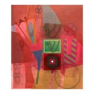 Contemporary Abstract Color Pencil, Charcoal, Acrylic Paint, Acrylic Mediums, and Oil on Canvas "Lost Letters (Flabelliform)" by Michael Barringer For Sale