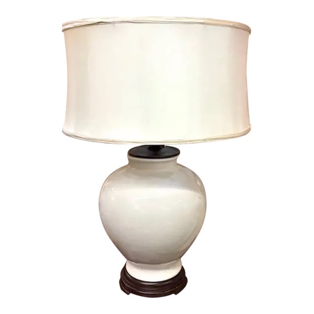 Mid Century Asian Ginger Jar Lamp For Sale