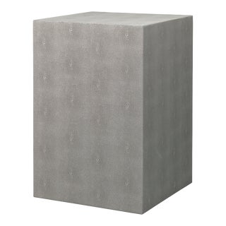 Structure Square Side Table in Grey For Sale
