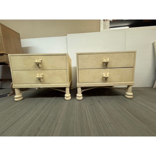 Off-white Post Modern Off-White Nightstands, Pair For Sale - Image 8 of 12