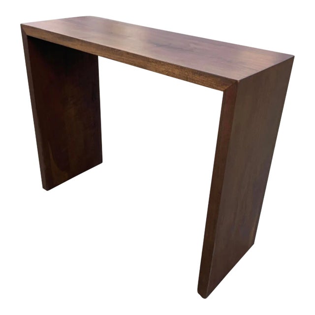 Mid-Century Style Modern Solid Walnut Console Table For Sale
