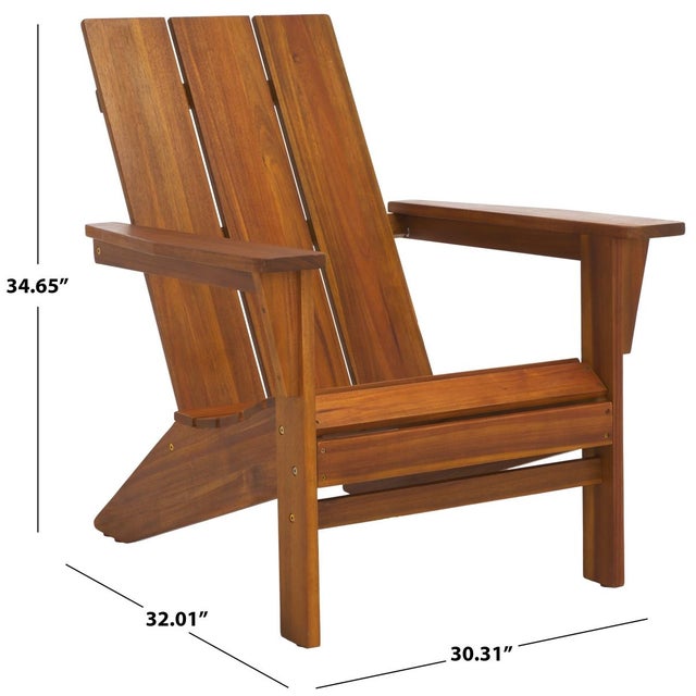 Spritely Home Alton Adirondack Chair, Teak For Sale - Image 4 of 11
