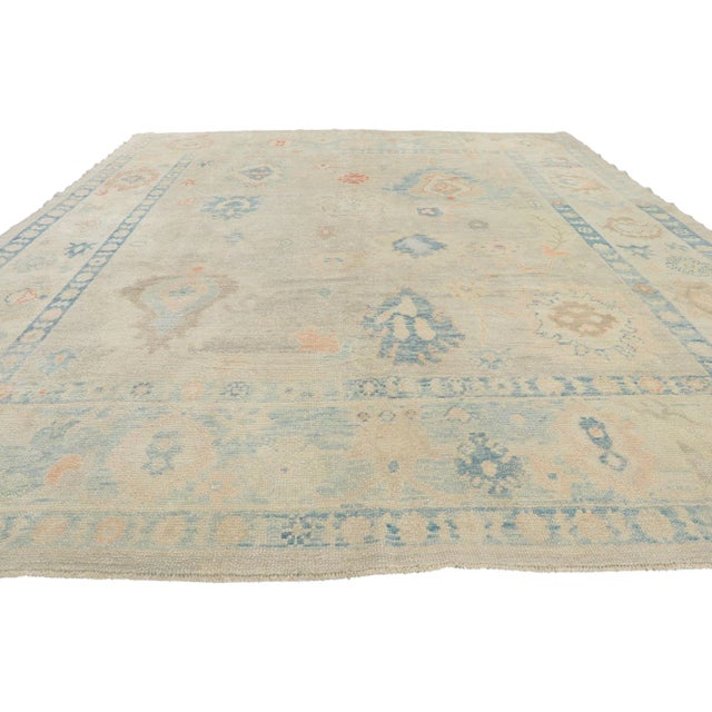 Contemporary Modern Style Turkish Oushak Rug, 08'04 X 11'01 For Sale - Image 3 of 9