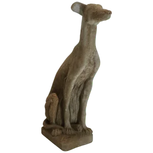 Early 20th Century Cast Stone Whippet Statue