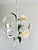 Italian White Tole Daisy 3-Light Chandelier, 1970s For Sale - Image 18 of 18