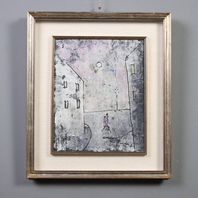 Franco Rognoni, Figurative Composition, 1984, Mixed Media on Hardboard, Framed For Sale - Image 14 of 14