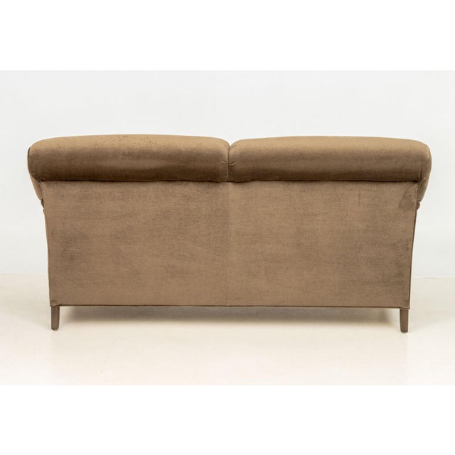 Brown George Smith Style Mocha Brown Upholstered Sofa For Sale - Image 8 of 8