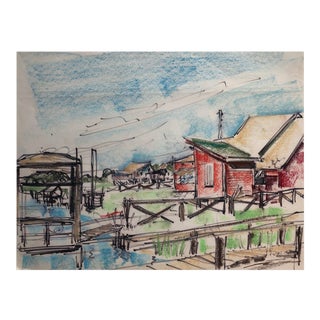 1966 Lowcountry Pawley's Island Scene South Carolina For Sale