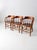 Wood Antique Wood Captain's Chairs Set 3 For Sale - Image 7 of 15