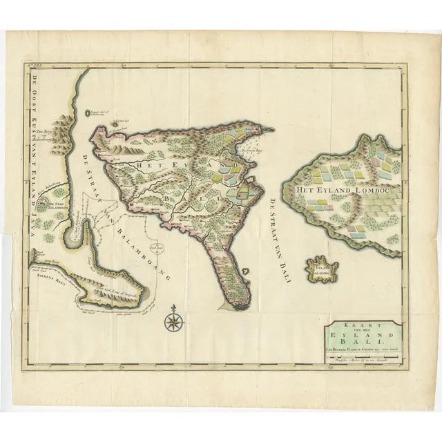 Map of Bali and Lombok by Valentyns, 1726 For Sale - Image 6 of 6