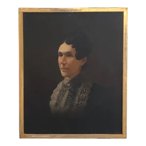 George Henry Burgess (British-American, 1831-1905) Oil-On-Canvas Portrait, Framed
