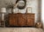 Brown Large Louis XV Style Sideboard in Oak and Burl Wood For Sale - Image 8 of 8