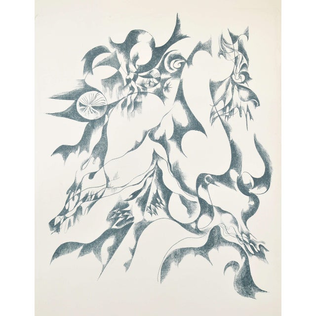 Malda Muizniece, Longning, 1986, Lithograph, in Good conditions. Designed 1980 to 1989 This piece has an attribution mark,...