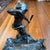 Vintage Metal Boy With Oar Shell Trinket Dish Figurine For Sale - Image 10 of 10