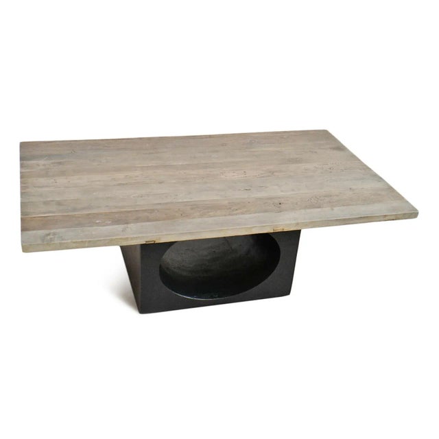 Farmhouse Salvaged Hole Base Coffee Table For Sale - Image 3 of 10