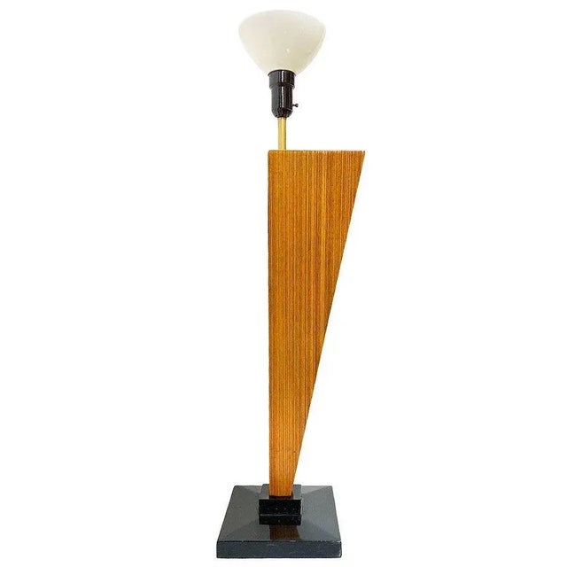 1950s Mid-Century Sculptural Combed Wood Floor Lamp in the Style of Paul Frankl For Sale - Image 5 of 7