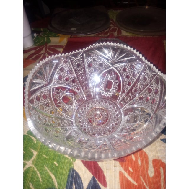 American Antique American Brilliant Serving Bowl For Sale - Image 3 of 4