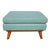 Vintage Mid Century Blue Ottoman Bench Footstool Stool For Sale