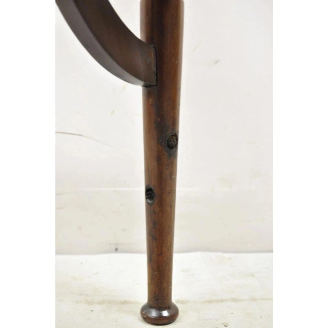 Antique Art Nouveau Mahogany Tall Finial Parlor Side Chair After j.s. Henry For Sale - Image 9 of 12