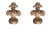 Gold Beaded Drapery Rod Brackets - Set of 4 For Sale - Image 4 of 4