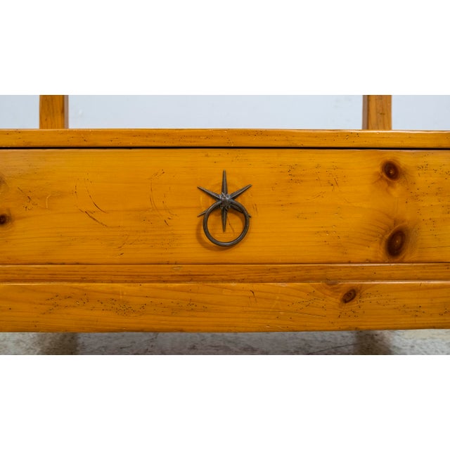 Baker Milling Road Tavertine Top Pine Nightstand For Sale - Image 15 of 15