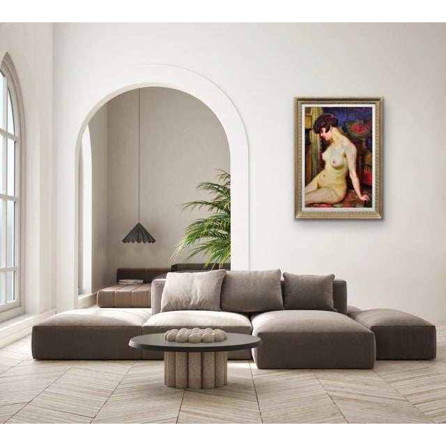 Henri Vincent-Anglade, La Muse, 1937, Oil on Canvas, Framed For Sale - Image 13 of 18