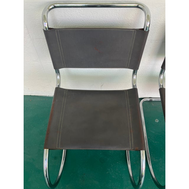 Set of Iconic Mr10 Chairs, Originally Designed by Mies Van Der Rohe , Set of 4 For Sale - Image 10 of 18